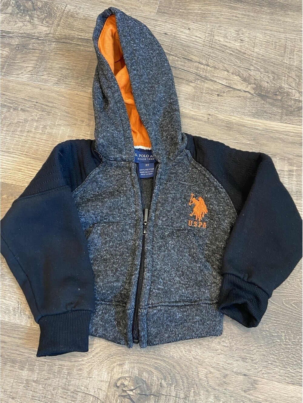 U.S POLO Assn Kids Sweater Zip Jacket Size 2yo Hoodie Play